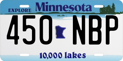 MN license plate 450NBP