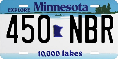 MN license plate 450NBR