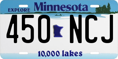 MN license plate 450NCJ