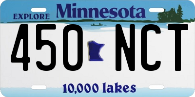MN license plate 450NCT