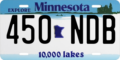 MN license plate 450NDB