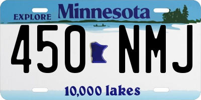 MN license plate 450NMJ