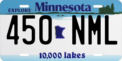 MN license plate 450NML