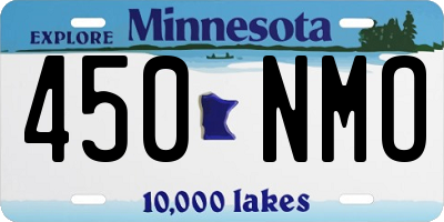 MN license plate 450NMO