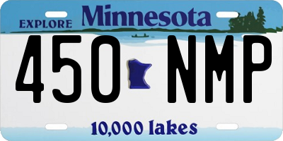 MN license plate 450NMP