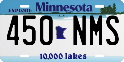 MN license plate 450NMS