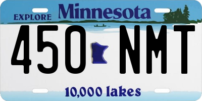 MN license plate 450NMT