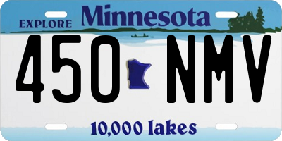 MN license plate 450NMV