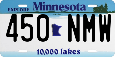 MN license plate 450NMW