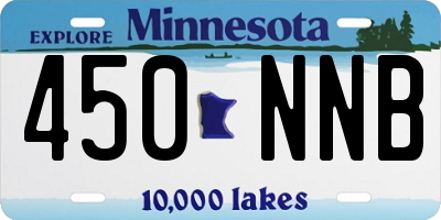 MN license plate 450NNB