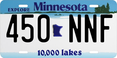 MN license plate 450NNF