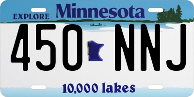 MN license plate 450NNJ