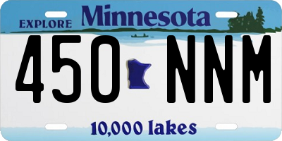 MN license plate 450NNM