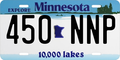 MN license plate 450NNP