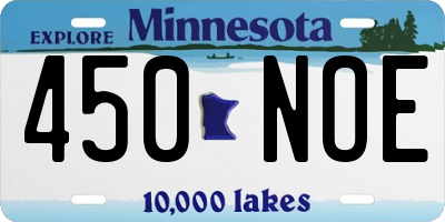 MN license plate 450NOE