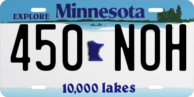 MN license plate 450NOH