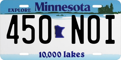 MN license plate 450NOI
