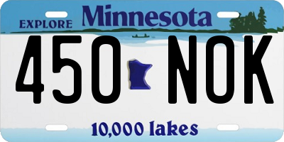 MN license plate 450NOK