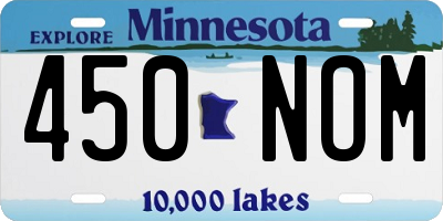 MN license plate 450NOM