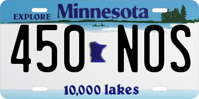 MN license plate 450NOS
