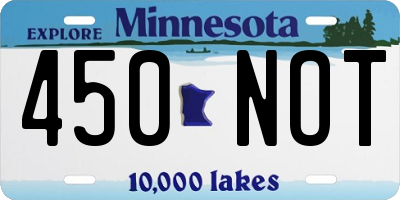 MN license plate 450NOT