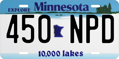 MN license plate 450NPD