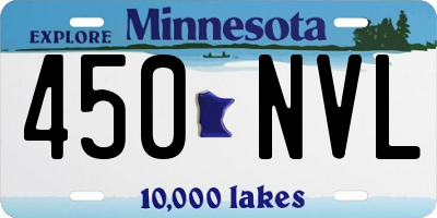 MN license plate 450NVL