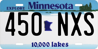 MN license plate 450NXS