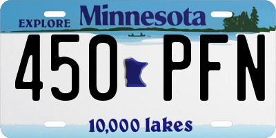 MN license plate 450PFN