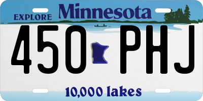 MN license plate 450PHJ