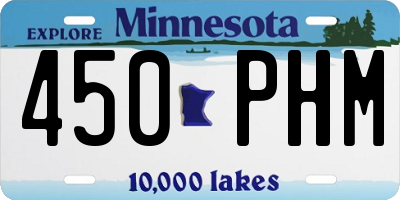 MN license plate 450PHM