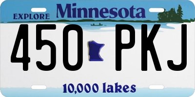 MN license plate 450PKJ
