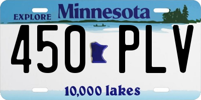MN license plate 450PLV