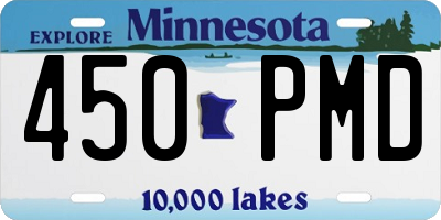 MN license plate 450PMD