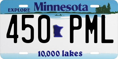 MN license plate 450PML
