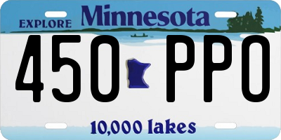 MN license plate 450PPO