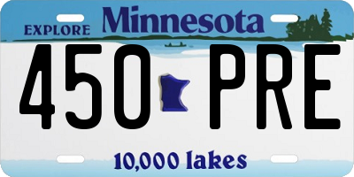 MN license plate 450PRE