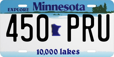 MN license plate 450PRU