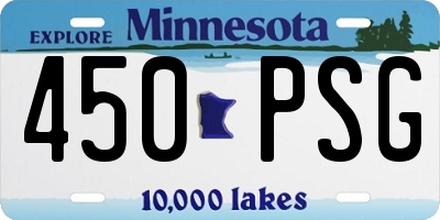 MN license plate 450PSG