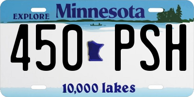 MN license plate 450PSH