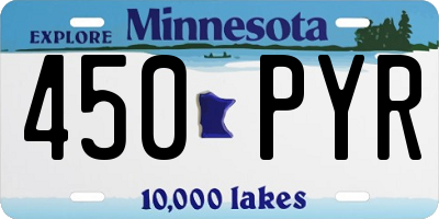 MN license plate 450PYR