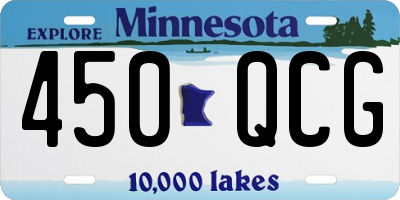 MN license plate 450QCG