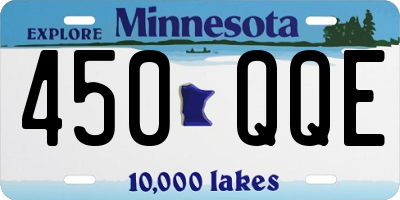 MN license plate 450QQE