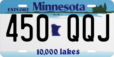 MN license plate 450QQJ