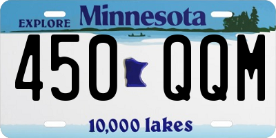 MN license plate 450QQM