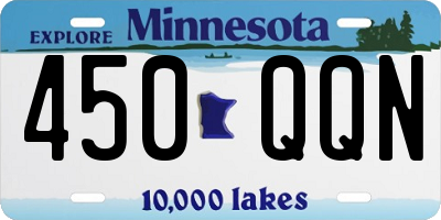 MN license plate 450QQN