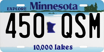 MN license plate 450QSM