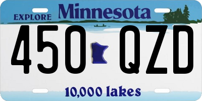 MN license plate 450QZD