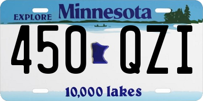 MN license plate 450QZI