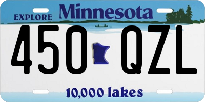 MN license plate 450QZL